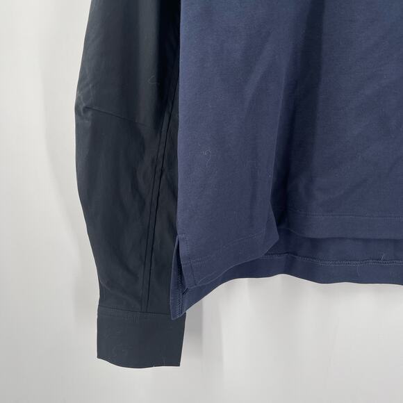 ATHLETA Top Size Small Harlow Hybrid Navy Black Athleisure Casual Work Office - Picture 7 of 15